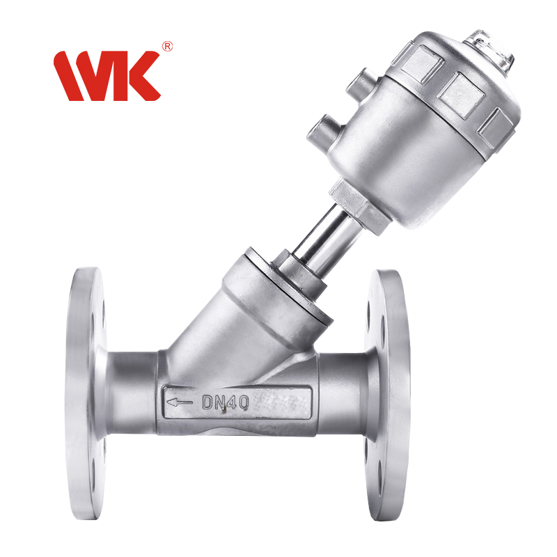 法兰口气动角座阀 法兰口气动角座阀