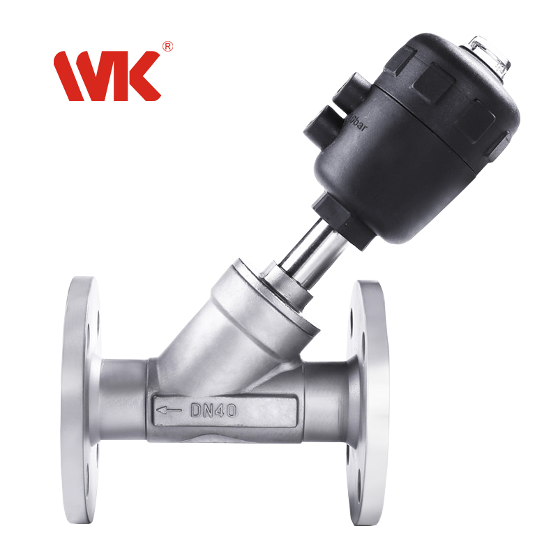 法兰口气动角座阀 法兰口气动角座阀